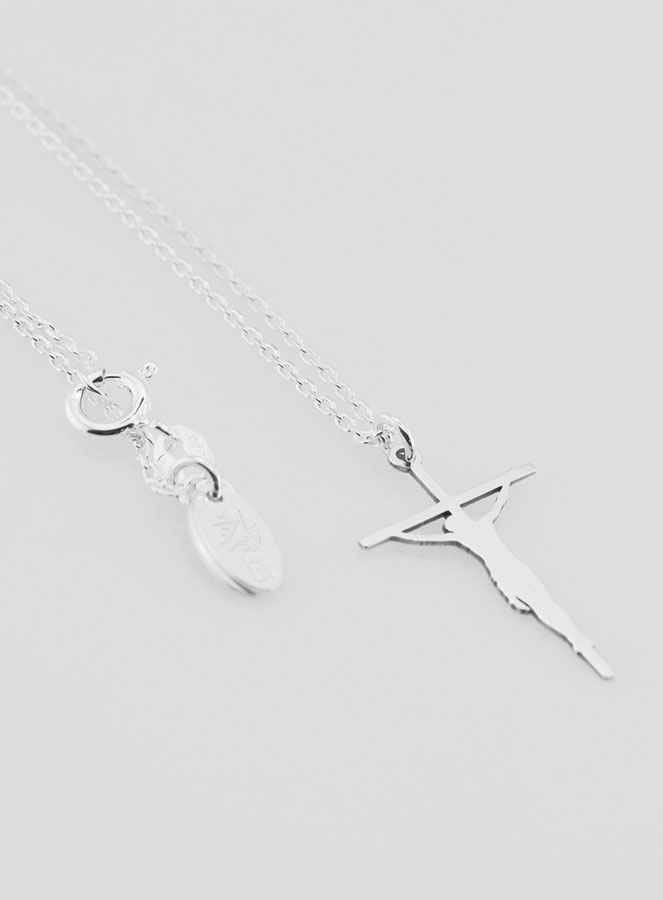 Collier Religieux & Croix Silhouette - Argent 925/1000 (pic 4)