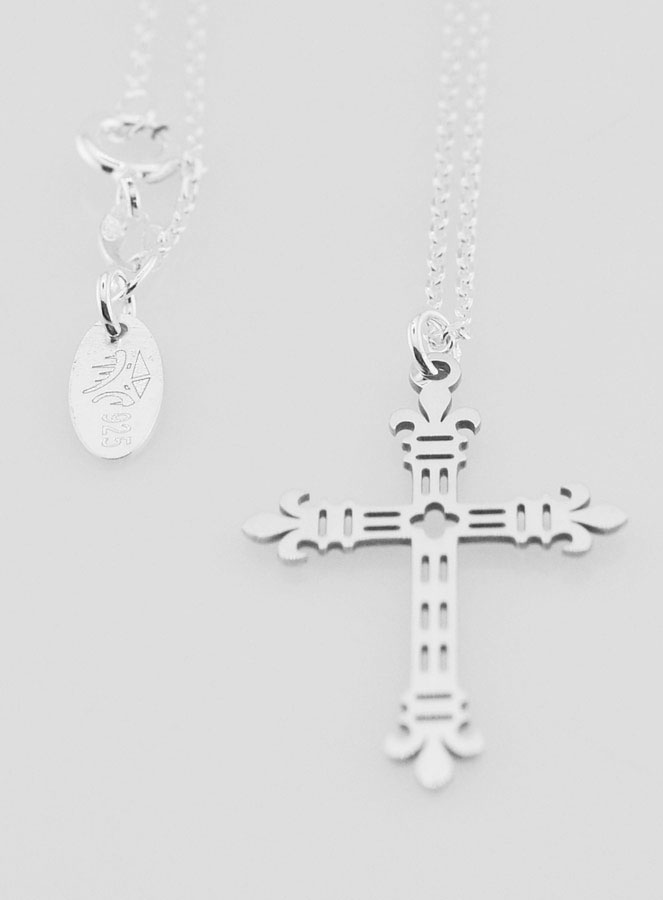 Collier Religieux & Croix Royale - Argent 925/1000 (pic 2)