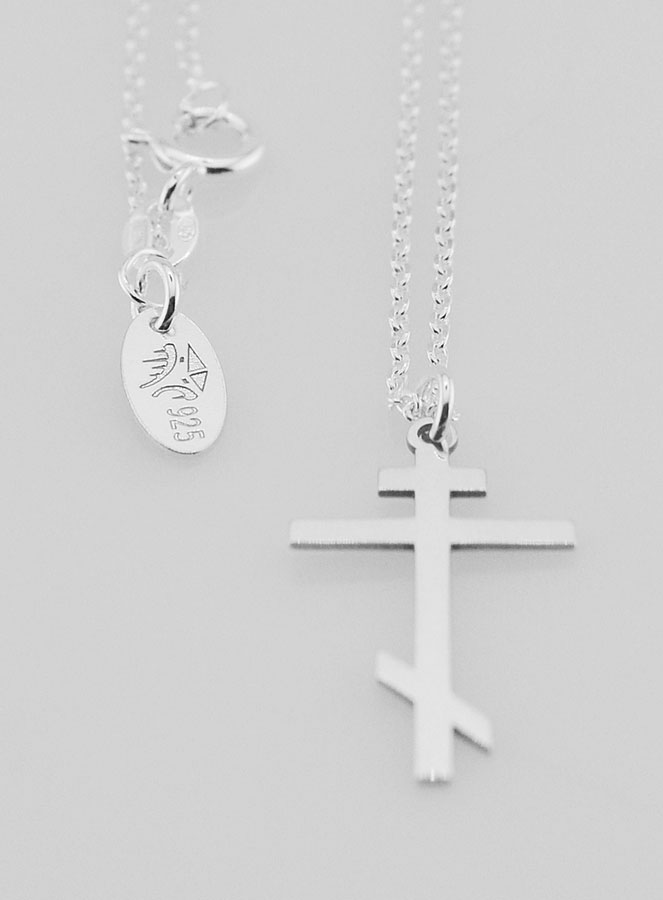 Collier Religieux & Croix Russe Orthodoxe - Argent 925/1000 (pic 2)