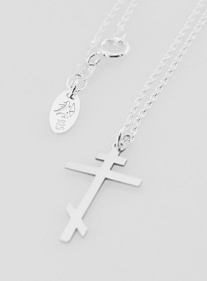 Collier Religieux & Croix Russe Orthodoxe - Argent 925/1000 (pic 3)