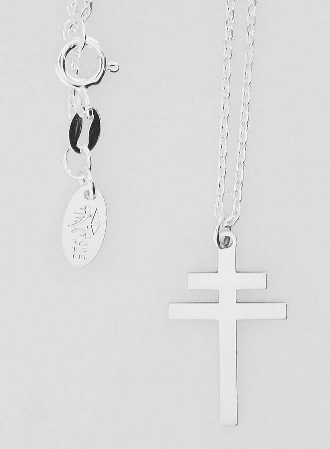 Collier Religieux & Croix de Lorraine - Argent 925/1000 (pic 1)