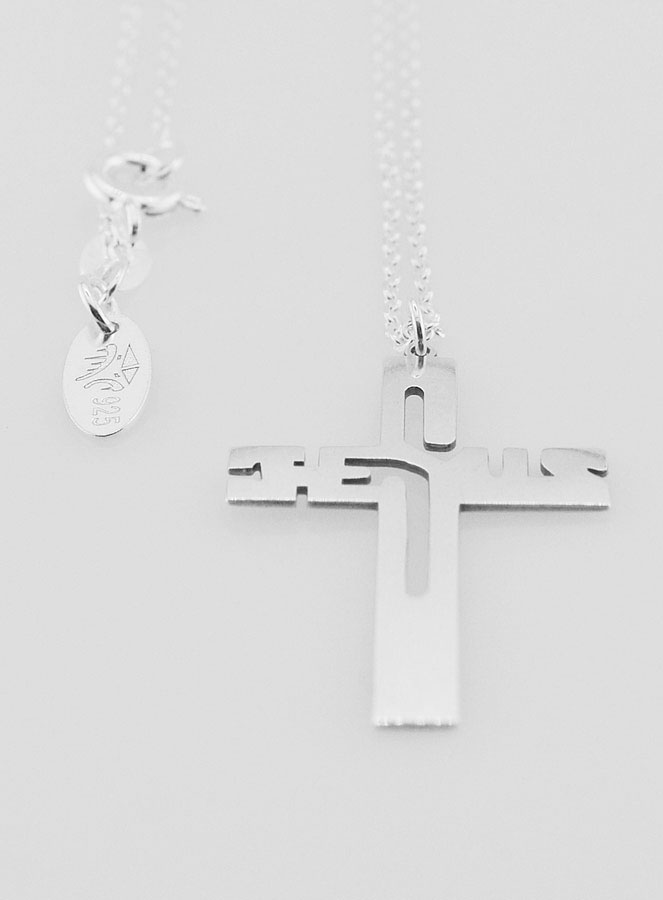 Collier Religieux & Croix Nom de Jésus - Argent 925/1000 (pic 2)