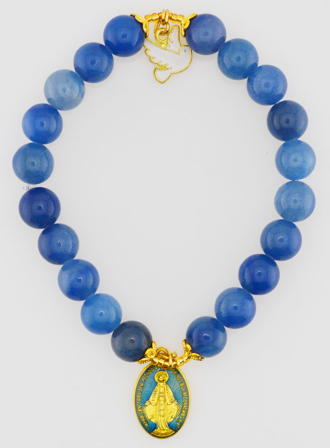Bracelet en Pierres Naturelles d'Aventurine Bleue - Miraculeuse (pic 1)