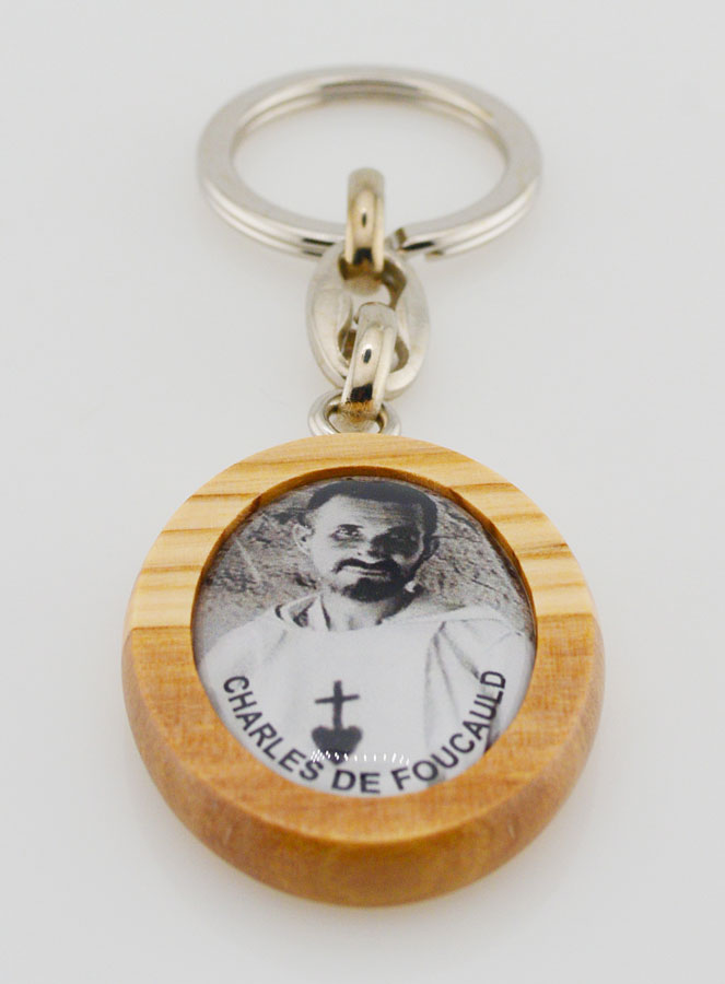 Porte-clés en Bois d'Olivier - Saint Charles de Foucauld (pic 2)