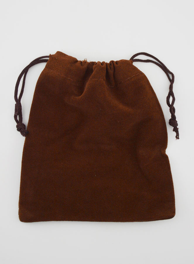 Pochette Chapelet Cadeau Velours 12cm - Marron (pic 1)