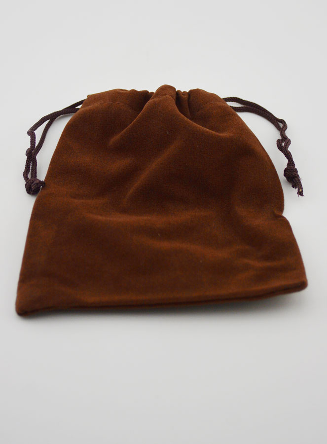 Pochette Chapelet Cadeau Velours 12cm - Marron (pic 2)