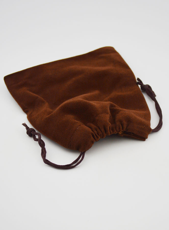 Pochette Chapelet Cadeau Velours 12cm - Marron (pic 3)