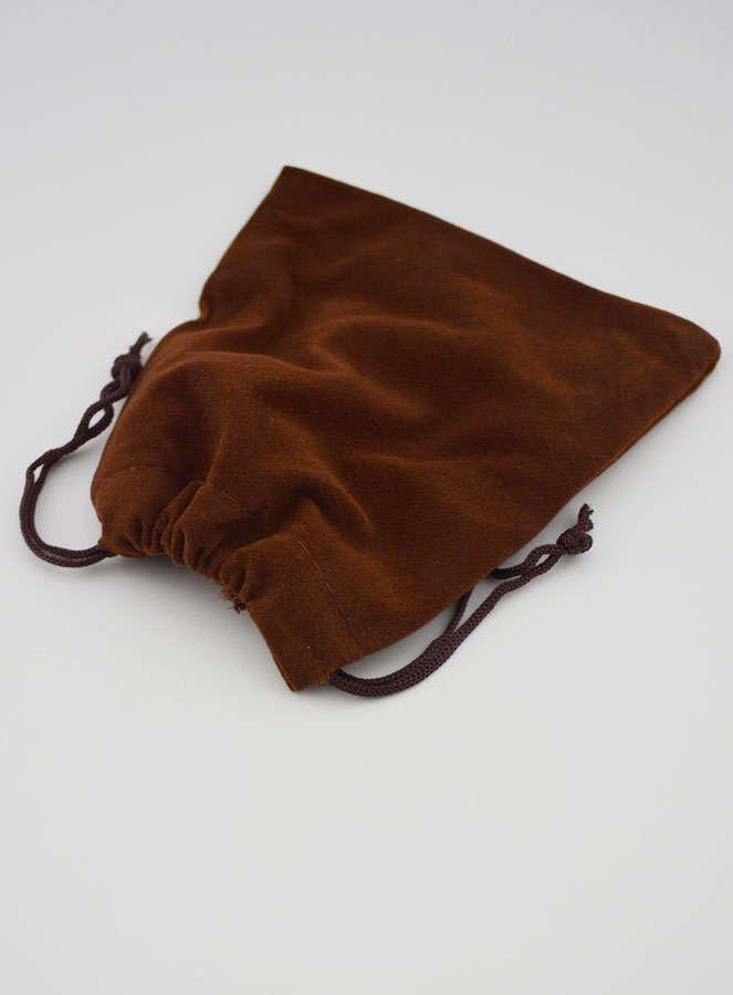 Pochette Chapelet Cadeau Velours 12cm - Marron (pic 4)
