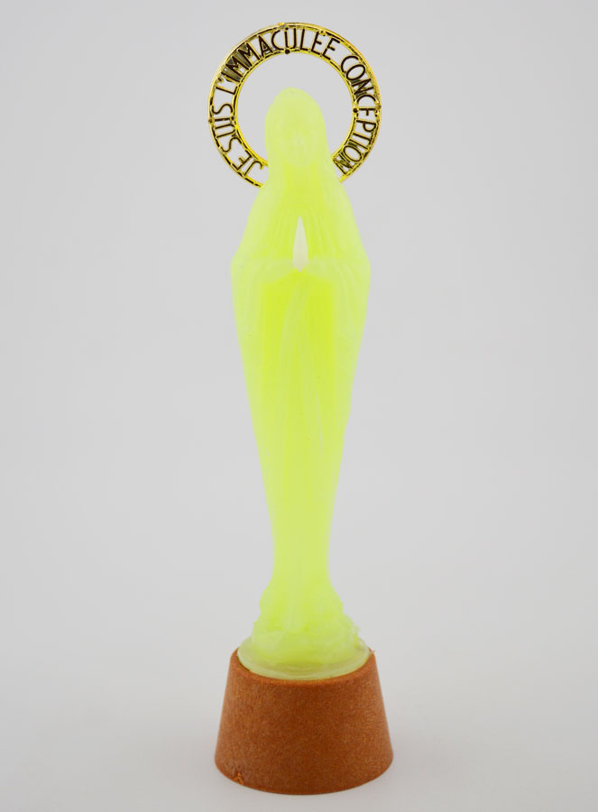 Statue Notre Dame de Lourdes Fluo Lumineuse - 12 cm (pic 1)