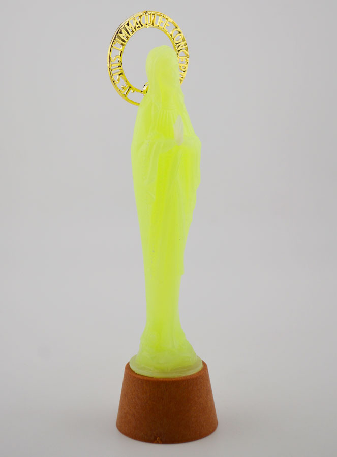 Statue Notre Dame de Lourdes Fluo Lumineuse - 12 cm (pic 2)
