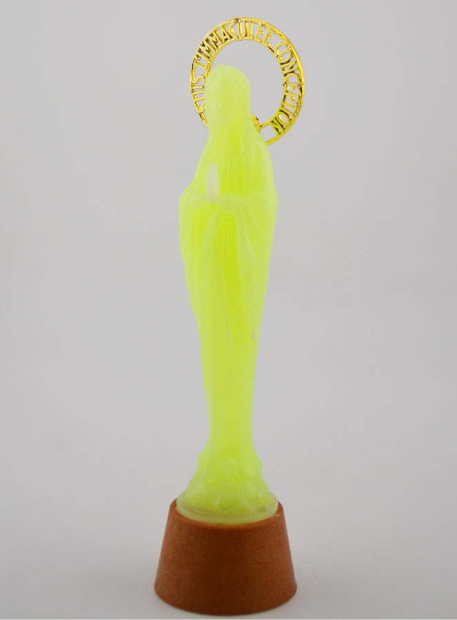 Statue Notre Dame de Lourdes Fluo Lumineuse - 12 cm (pic 3)