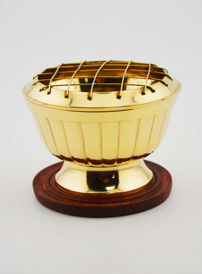 Brûle Encens en Laiton avec Grille - 7cm (pic 1)