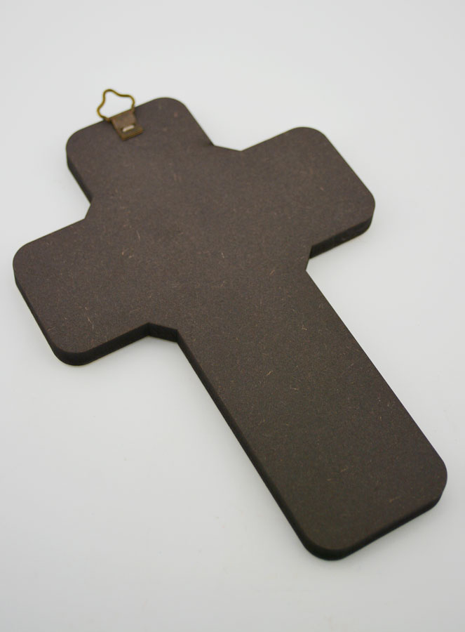 Croix Icône en Bois Sainte Trinité - 18cm (pic 4)