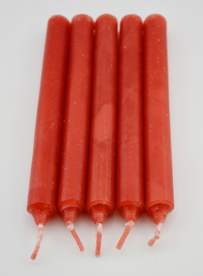 Bougies Teintées Masse Saint Michel Archange 14cm - Lot de 5 (pic 3)