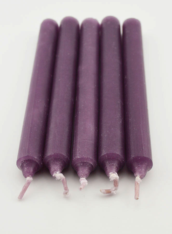 Bougies Teintées Masse Sacré Coeur de Jésus 14cm - Lot de 5 (pic 3)