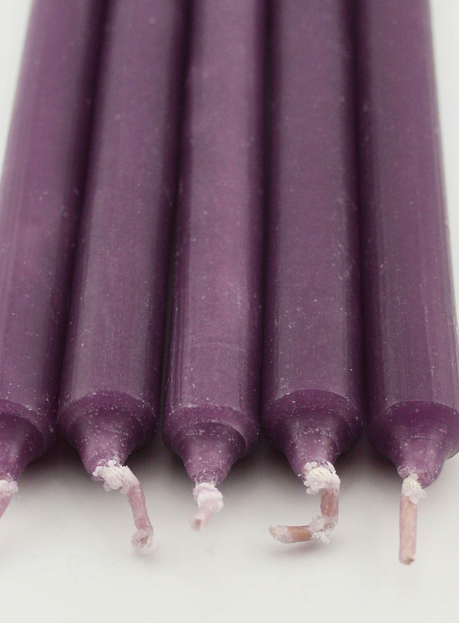 Bougies Teintées Masse Sacré Coeur de Jésus 14cm - Lot de 5 (pic 4)