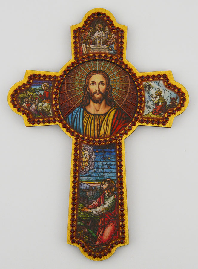 Croix de la Prière en Bois Avec Notice - 14cm (pic 1)