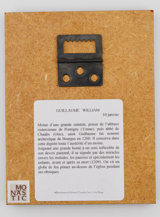 Icône Cadre Prénom Saint Guillaume - Artisanat Monastique (pic 4)