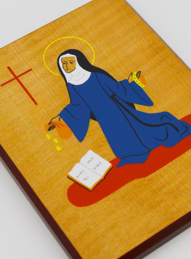 Icône Cadre Saint et Prénom Fille au Choix - Artisanat Monastique (pic 3)