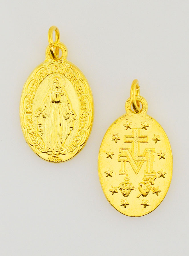 Médaille Miraculeuse Festonnée 20mm - Prière en Français (pic 1)