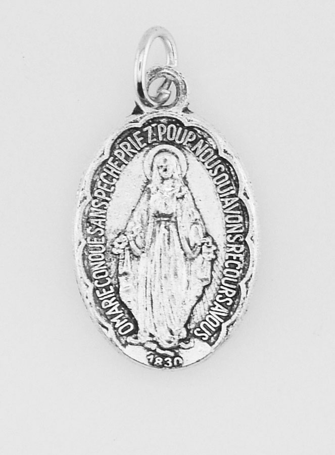 Médaille Miraculeuse Festonnée 20mm - Prière en Français (pic 3)