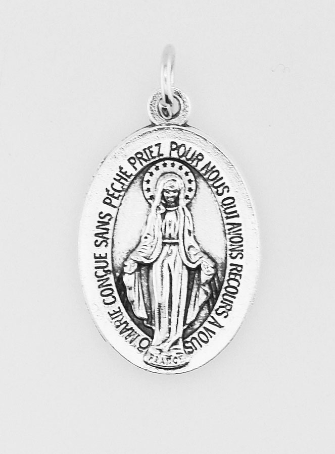 Médaille Miraculeuse Argenté 22mm - Prière en Français (pic 3)