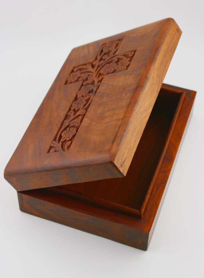 Boîte à Chapelet ou Missel en Bois Sculpté (pic 2)