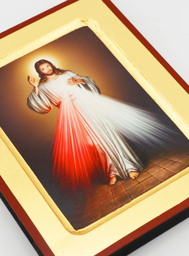 Icône Religieuse du Christ Miséricordieux - 18cm (pic 2)