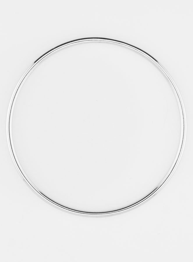 Bracelet Jonc en Argent Massif Rhodié - 54mm (pic 1)