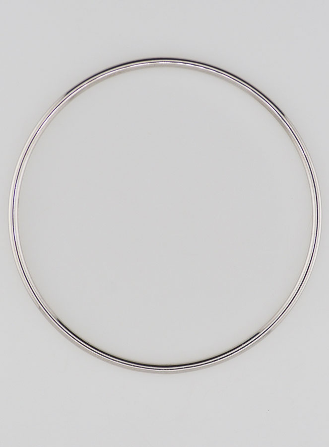 Bracelet Jonc en Argent Massif Rhodié - 58mm (pic 1)