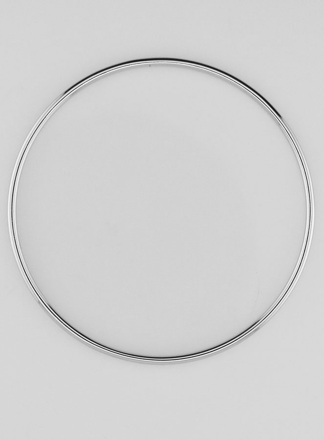 Bracelet Jonc en Argent Massif Rhodié - 62mm (pic 1)