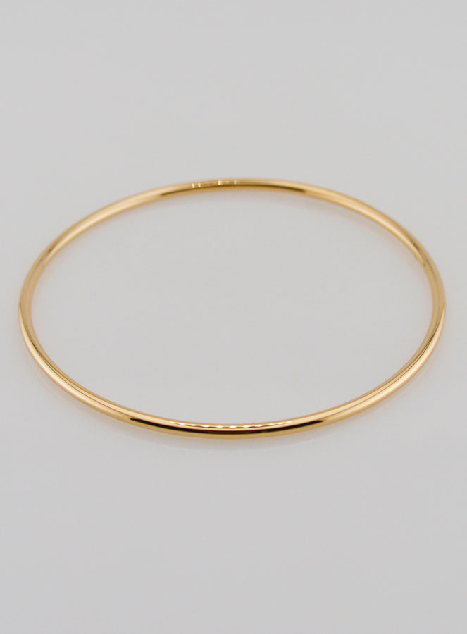 Bracelet Jonc en Plaqué Or - 62mm (pic 2)