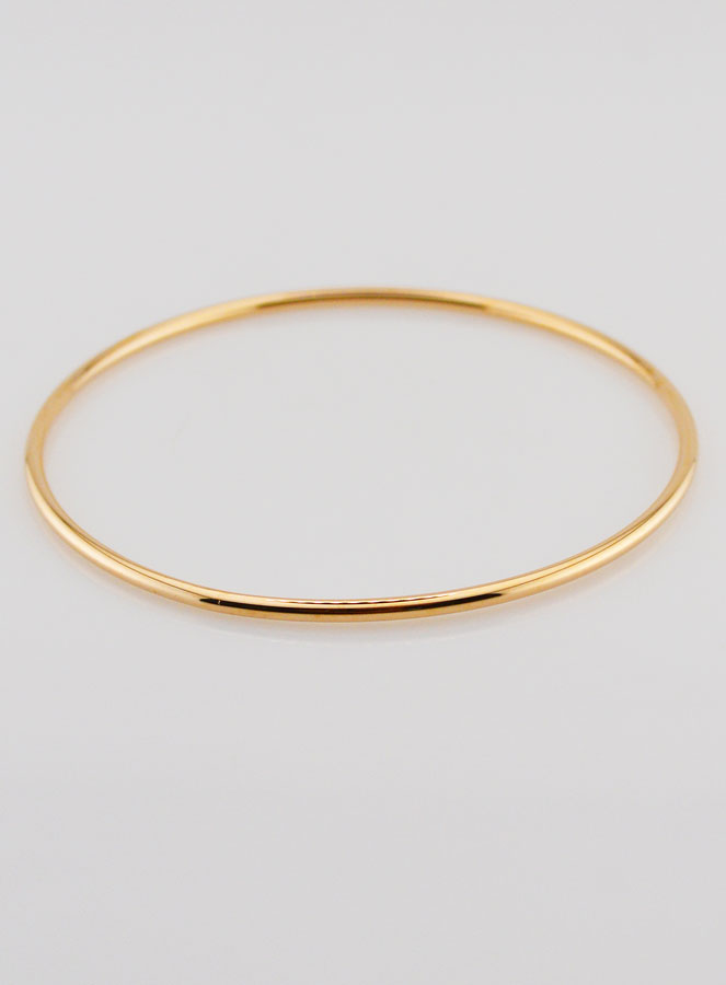 Bracelet Jonc en Plaqué Or - 66mm (pic 2)