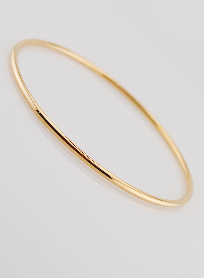 Bracelet Jonc en Plaqué Or - 66mm (pic 3)