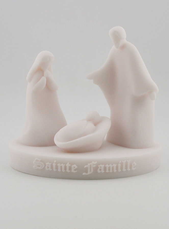 Statue Religieuse Moderne Sainte Famille en Albâtre - 11cm (pic 1)
