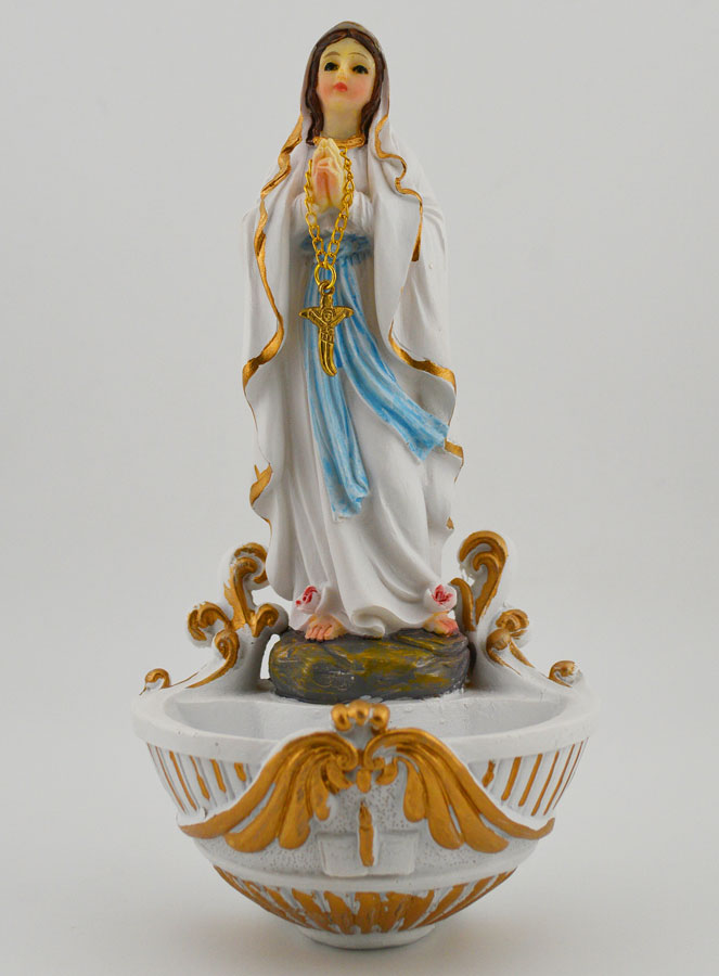 Bénitier de Notre Dame de Lourdes - 16cm (pic 1)