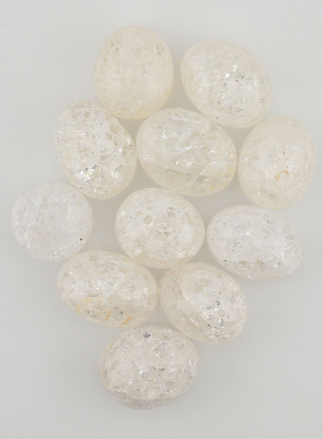 Pierre Roulée de Cristal de Roche Craquelé - 3cm (pic 1)
