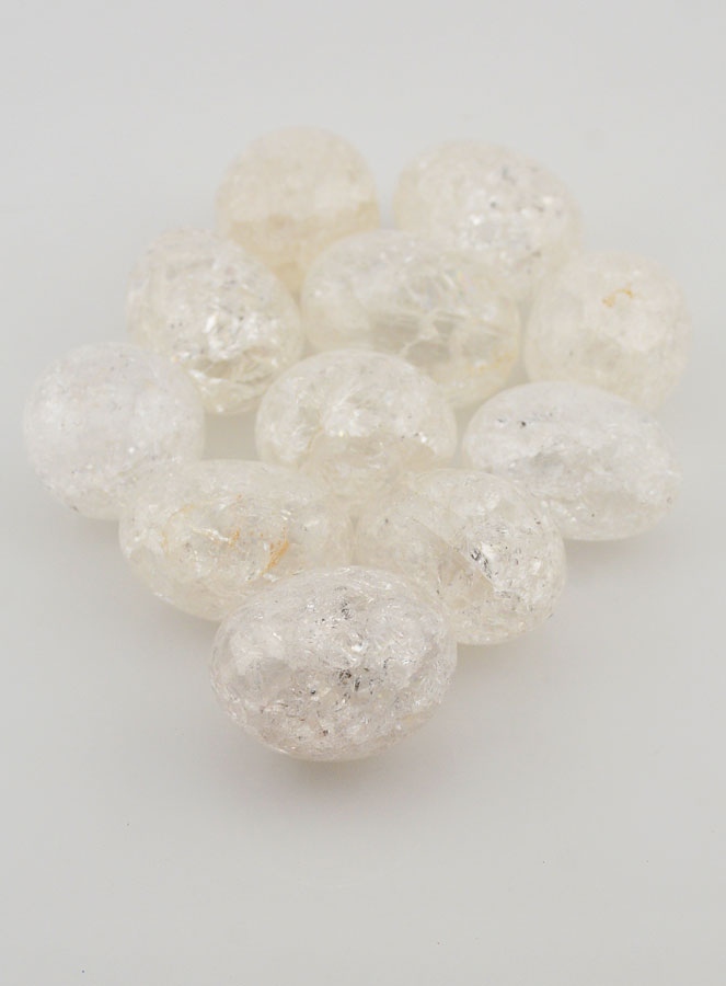 Pierre Roulée de Cristal de Roche Craquelé - 3cm (pic 2)