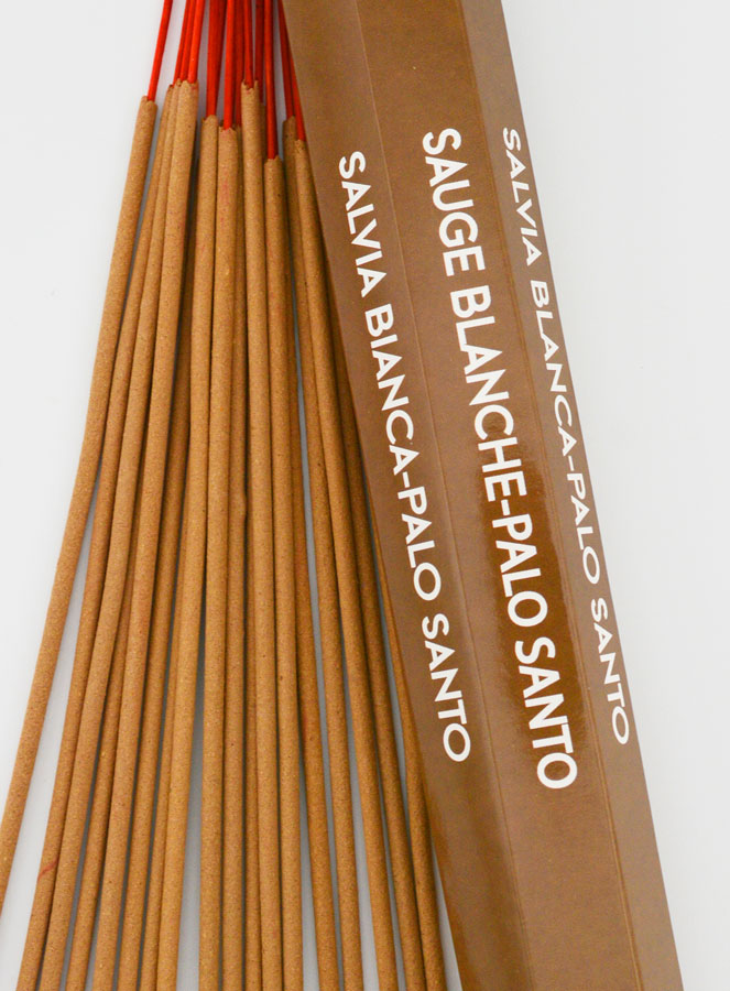 Encens en Bâtonnets Sauge Blanche & Palo Santo 20g - Sans Charbon (pic 3)