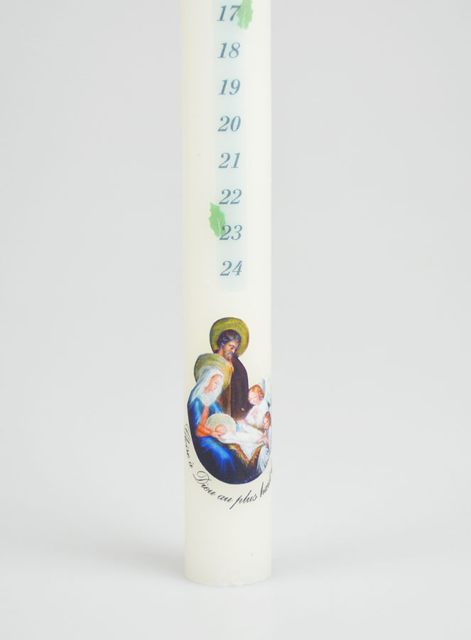 Bougie de l'Avent - Blanche (pic 3)
