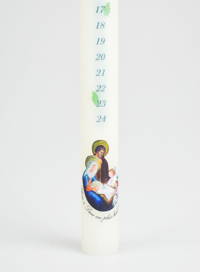 Cierge d'Eglise Blanc - Bougie de l'Avent (pic 3)