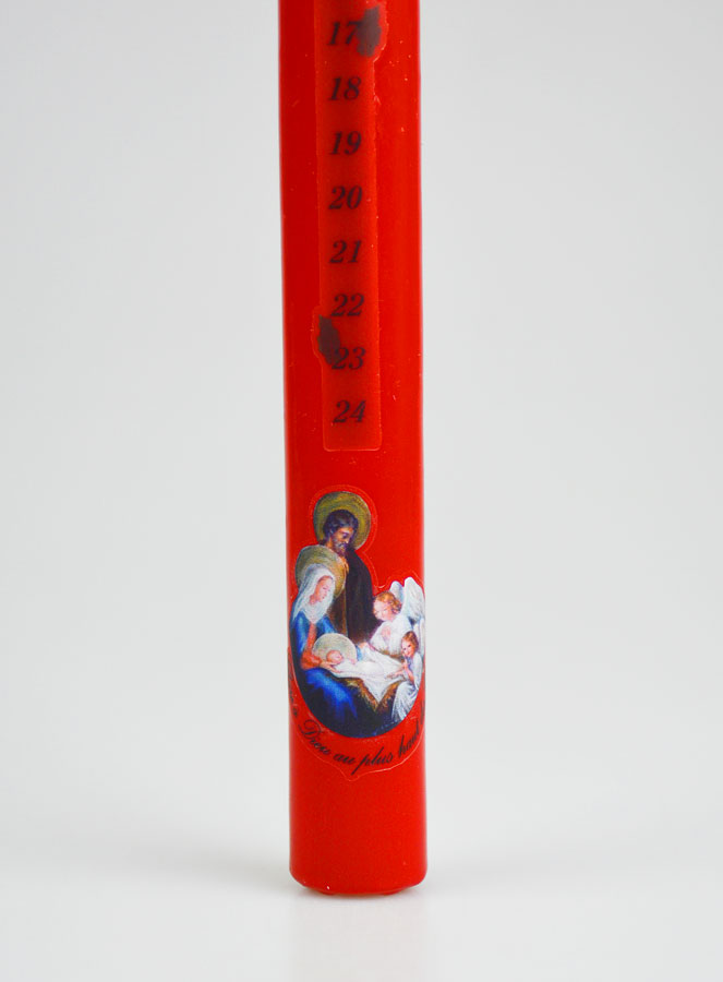 Bougie de l'Avent - Rouge (pic 3)