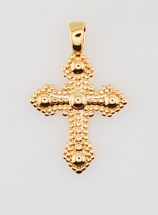 Pendentif Croix Orthodoxe en Plaqué Or - 20mm (pic 1)