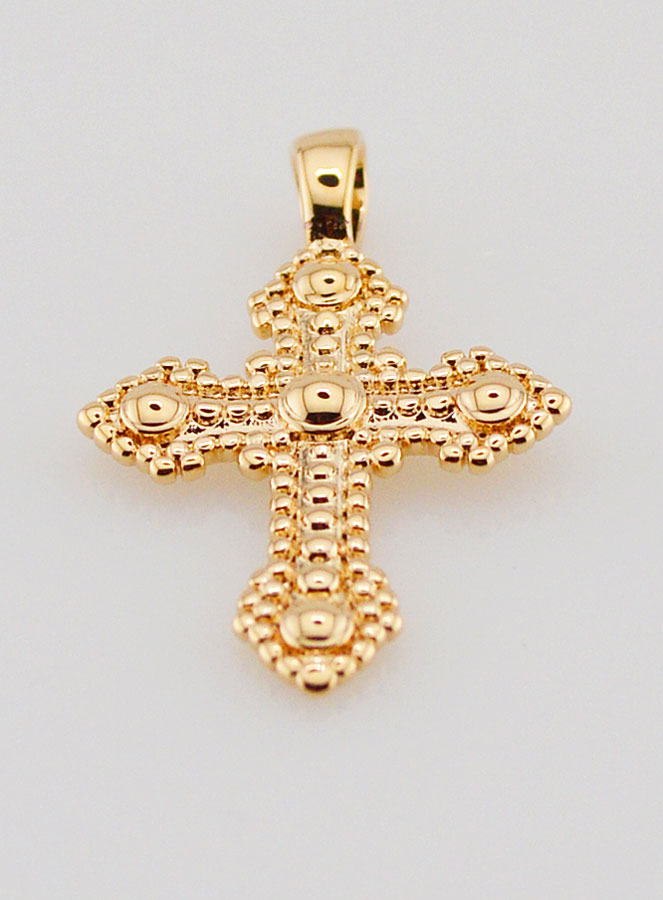 Pendentif Croix Orthodoxe en Plaqué Or - 20mm (pic 2)