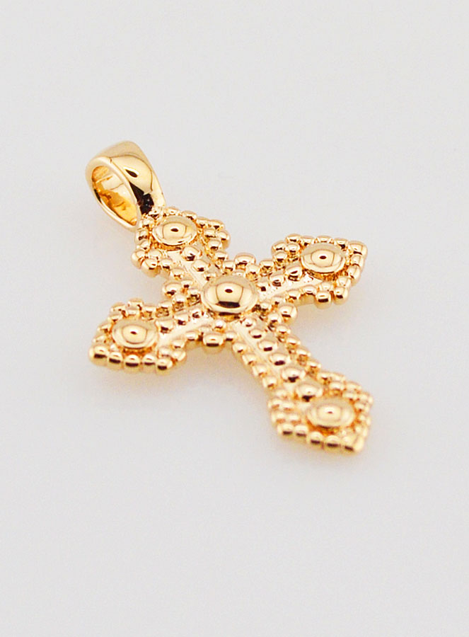 Pendentif Croix Orthodoxe en Plaqué Or - 20mm (pic 3)