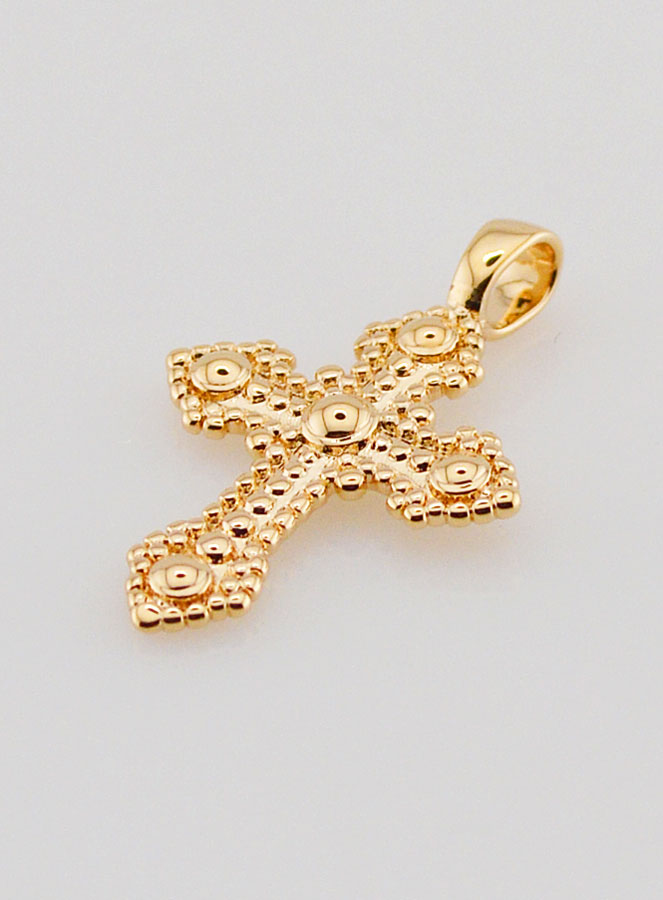 Pendentif Croix Orthodoxe en Plaqué Or - 20mm (pic 4)