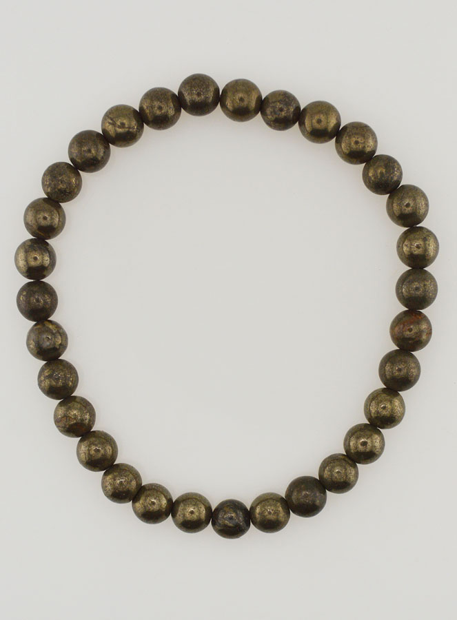 Bracelet en Pierre Naturelle de Pyrite A - 6mm (pic 1)