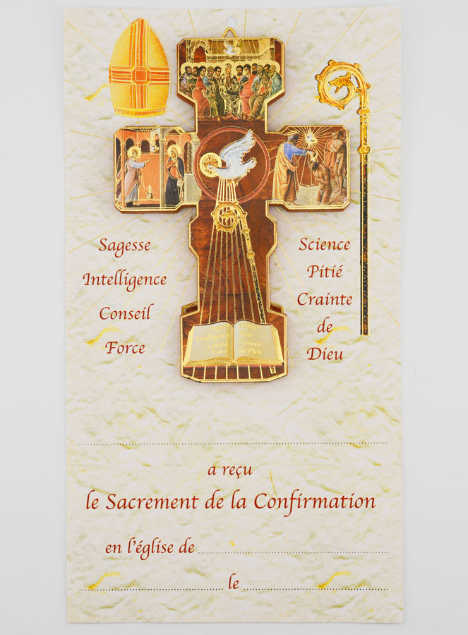 Croix Enfant en Bois & Certificat de Confirmation (pic 3)