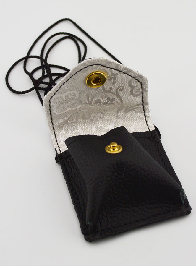 Pochette Chapelet Personnalisée En Cuir Véritable UIDMEN - Avec Impression Croix Et Nom - Mini Porte-monnaie étui Rangement Portable - Cadeau Chrétien