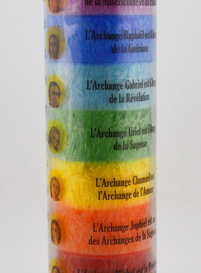 Bougie Teintée dans la Masse en Verre - 7 Archanges (pic 3)